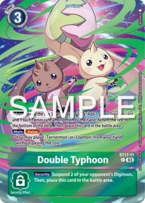 Double Typhoon Alternate Art Foil - ST17-11 - NM - Digimon TCG