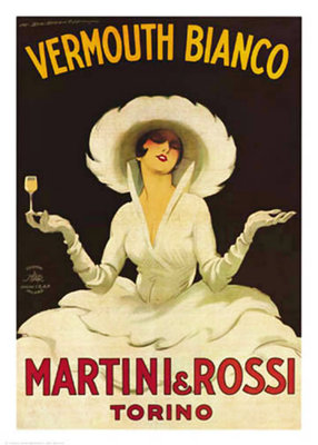 MARTINI & ROSSI VERMOUTH BIANCO POSTER BY MARCELLO DUDOVICH -LARGE 24''X36'' - NEW