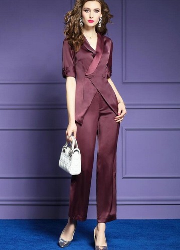 Pre-owned Handmade Custom Made To Order Short Sleeve Satin Blazer Jacket Pants Suit Plus1x-10x L407 In White