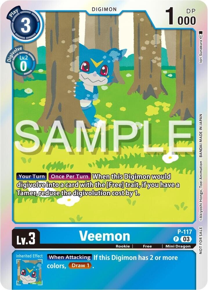 Veemon Alternate Art Foil - P-117 NM - Digimon TCG | eBay