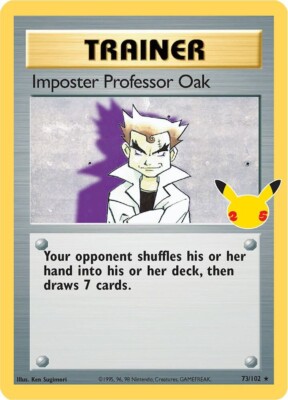 Imposter Professor Oak - 73/102 - Pokemon TCG Celebrations - NM - Holo Rare