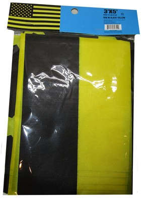 3x5 USA 50 Star Black & Yellow 3'x5' Premium Quality Rough Tex 68D Nylon Flag