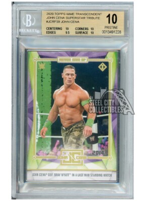 John Cena 2020 Topps WWE Transcendent vs Bray Wyatt #JCRP39 BGS 10 Pristine