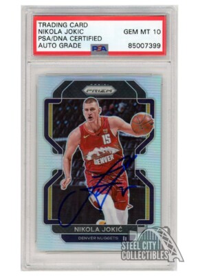 その他 NIKOLA JOKIC PANINI FLASH PRIZM RC PSA10 Nikola Jokic 2021-22 Panini Prizm Silver Autograph Card #32