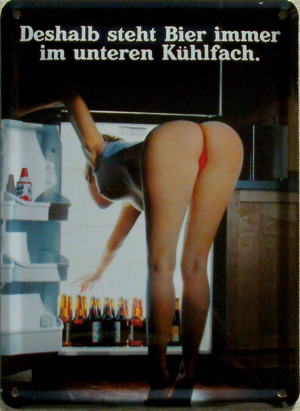 Mini-Blechschild Deshalb Steht Bierâ¦, 8 X 11 Cm