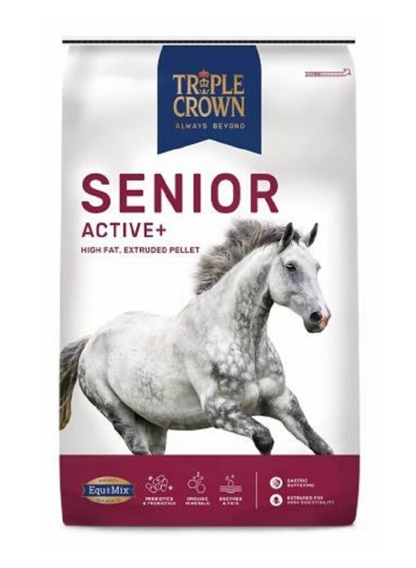 Triple Crown 3007326 Livestock Supplies 40 Pounds Bag Senior Active+ Horse Feed