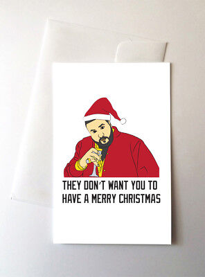 2 Pack - DJ Khaled Merry Christmas Greeting Cards We The Best Meme Memes