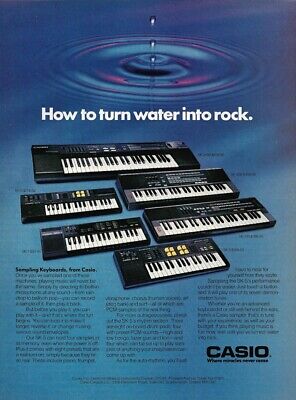 Casio Sampling Keyboards SK-5 & Others 1980s Promo Ad 8x11 Mini Poster