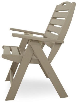 Outdoor Patio Dining Chair Folding UV Protected Weather Resistant Plastic Frame