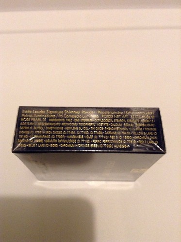 SEALED Estee Lauder Pink Shimmer Powder Rose Pearl 01 with Golden Jewel Compact