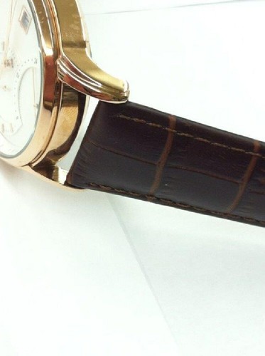 Pre-owned Rudiger Men's R2700-09-001 Aachen Gold Ip Steel Brown Leather Date Wristwatch