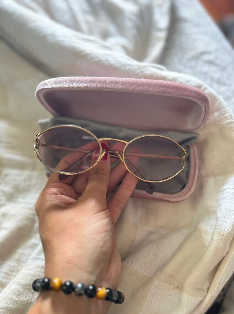 Pre-owned Prada Brand 2024 Miu-miu Women Sunglasses Mu 52ys 5ak-06s Authentic Italy Frame S In Pink