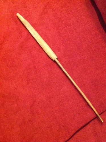 Vintage Folk Art Carving Loom Workers Wood Tool Old & Interesting