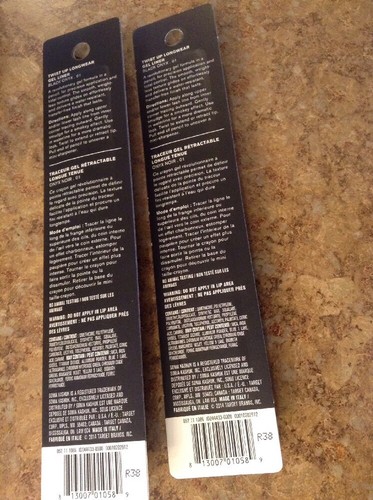 Lot of 2 New and Sealed Sonia Kashuk Twist Up Longwear Gel Liner Black Onyx