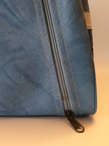 Vintage 1970's, Bowling Ball Bag, Hipster Bag / Purse, Baby Blue, Sky Blue,