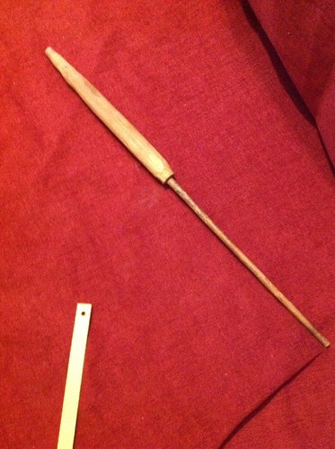 Vintage Folk Art Carving Loom Workers Wood Tool Old & Interesting