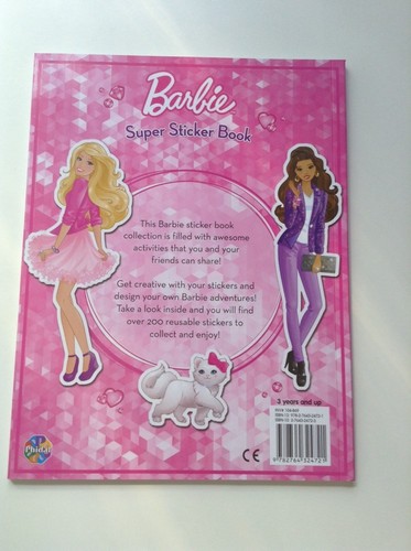 Barbie Super Sticker Book NEW Over 200 Reusable Stickers