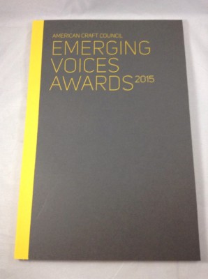 American Craft Council Emerging Voices Awards 2015 Art Book