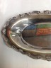Vintage ~ Silver ~ Plated ~ Oval ~ Serving ~ Tray ~ Scroll ~ Lovely ~ Antique