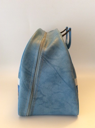 Vintage 1970's, Bowling Ball Bag, Hipster Bag / Purse, Baby Blue, Sky Blue,