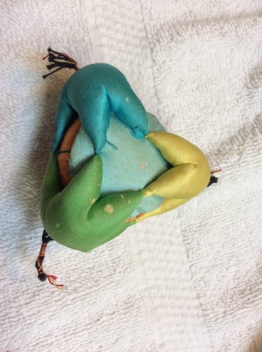 Vintage Oriental PIN CUSHION  Silk 3 Chinese Japanese Asian Men Women Children