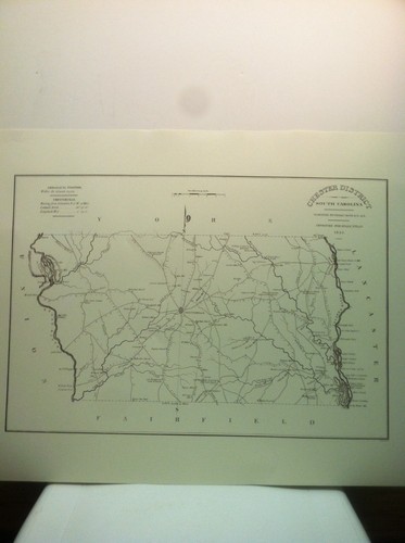 Chester District Map of South Carolina (Robert Mills  1825)