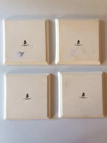 4 Seafood Appetizer Plates ~Crab, Oyster, Shrimp, Crawfish~ Parish Brand