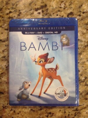 Bambi (Blu-ray/DVD,2017,2-Disc,Digital HD,Anniversary Edition)NEW Authentic US