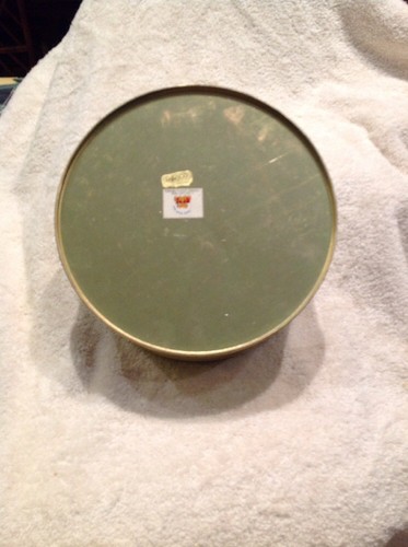 Bear Design Round Empty Cookie Tin Multicolored 3-1/2