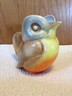 Antique Sevres 1890- Pre 1914 East Liverpool Ohio Porcelain Owl Pitcher 7.75”