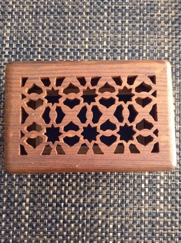 Wooden Box Carved Floral Trinket India Home Decor
