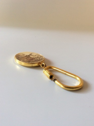 VTG. BARLOW KEYCHAIN, Deer Hunter, White Tail, Buck, Big Game, Bow Hunter,