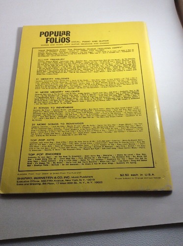 All Hit Treasury Of Great Popular Songs Piano Denes Agay 1966 Book Vintage