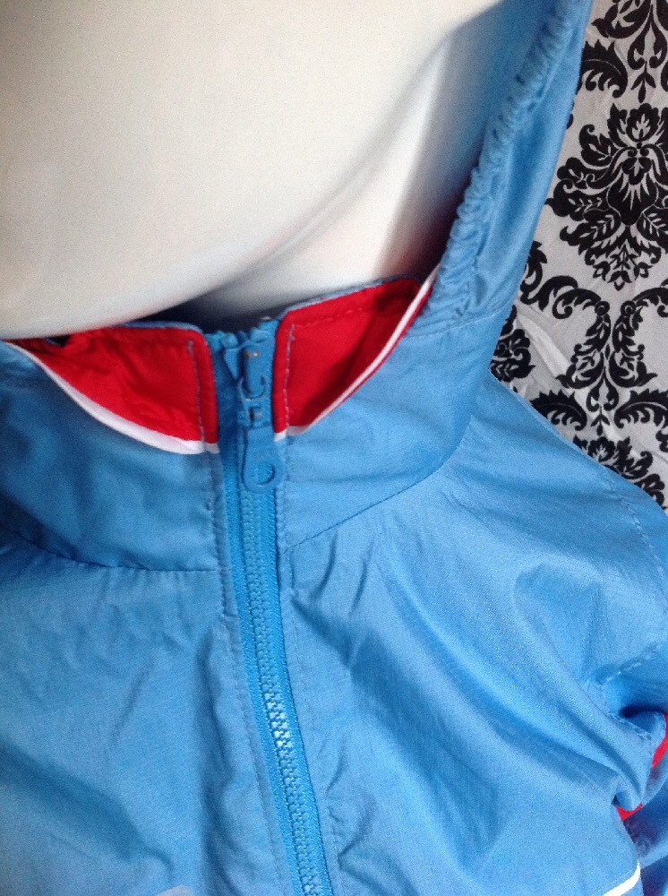 Columbia Children's Packable 10/12 Jacket Blue Red Hooded