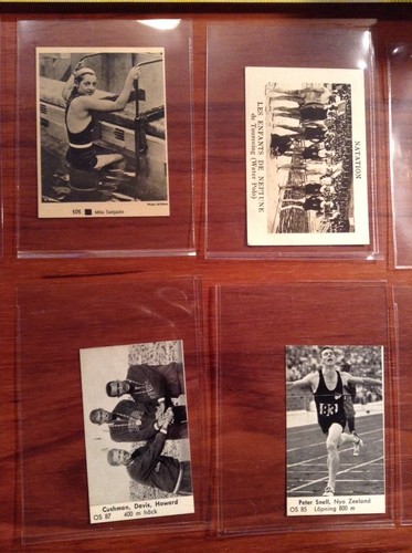 12 Olympic or Vintage Athlete Cards or mini photo lot, USA, Foreign, Novis 54