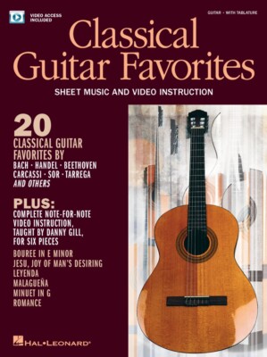 Classical Guitar Favorites Sheet Music Tablature Book and Online Video 002501619