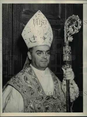 1937 Press Photo Rev Eugene Joseph McGuinness Bishop of Raleigh North Carolina
