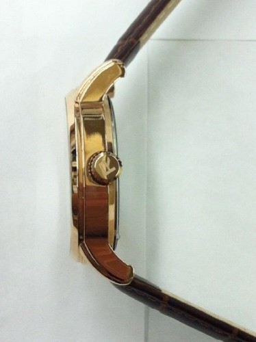 Pre-owned Rudiger Men's R2700-09-001 Aachen Gold Ip Steel Brown Leather Date Wristwatch