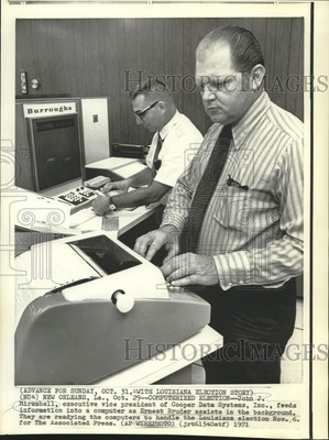 1971 Press Photo Cooper Data Systems' Miranbell and Bruder ready computers