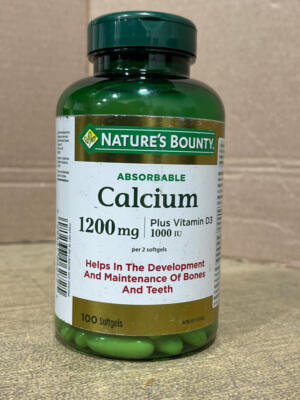 Nature's Bounty Absorbable Calcium 1200mg 100 Softgels