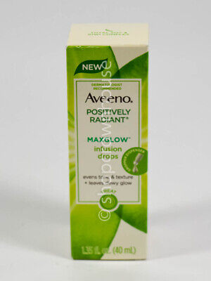 Aveeno Positively Radiant MAXGLOW 1.35oz INFUSION DROPS even tone Dewy Glow NIB