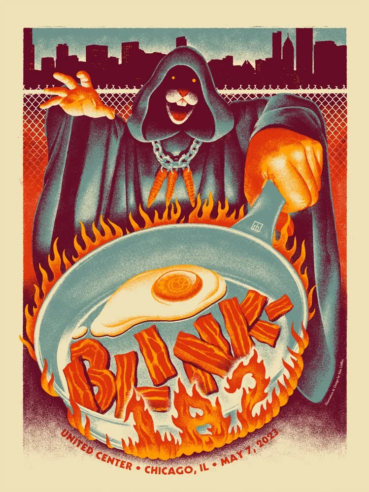 Blink 182 Poster 5/7/2023 Chicago IL Signed & Numbered #/50