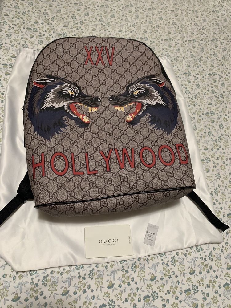 gucci wolf backpack