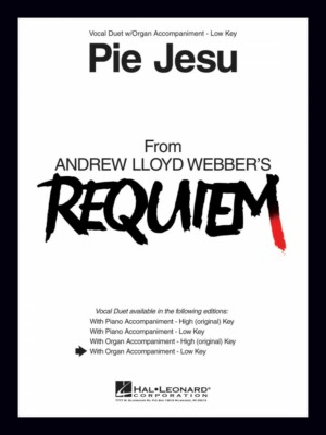 Pie Jesu from Requiem Vocal Duet Sheet Music Low Key NEW 000363608