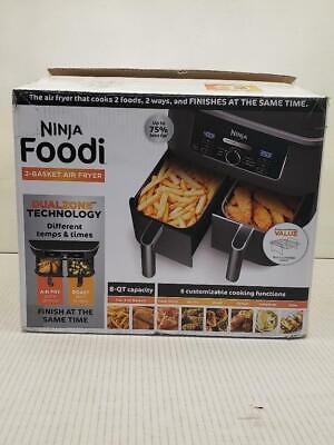 Ninja - AD150 Foodi 8 Quart 6-in-1 DualZone 2-Basket Air Fryer, match cook