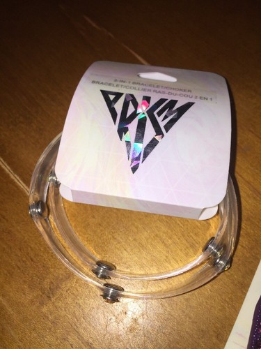 Katy Perry Prism Rhinestone Bracelet Choker Hair Bow Clips Glitter Nail