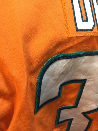 Kenyan Drake Miami Dolphins Game Used Worn Jersey Color Rush Orange Alabama