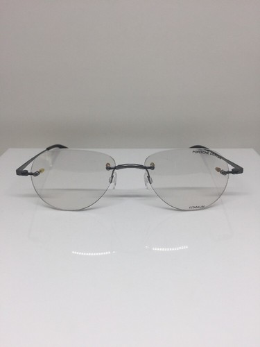 Pre-owned Porsche Design P7003 Titanium Eyeglasses C. B Dark Grey P 7003 Eyewear 52mm In Clear Demo Lenses