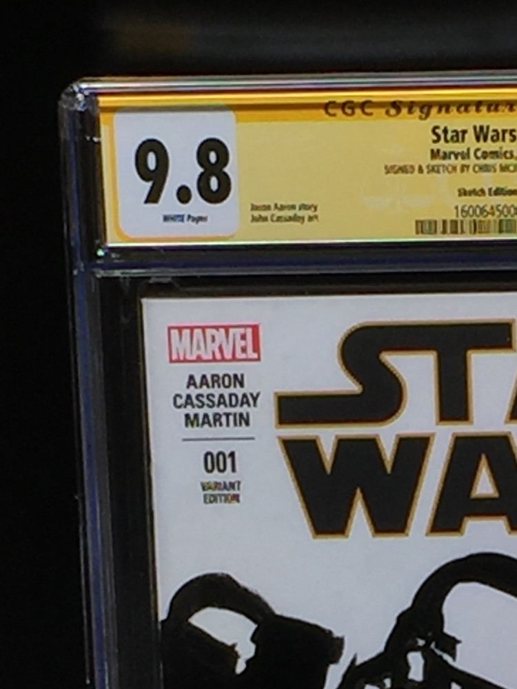 STAR WARS 1 STORMTROOPER 9.8 SKETCH COVER CGC SIGNATURE SERIES CHRIS MCJUNKIN