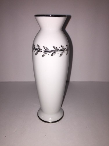 Vintage Lefton China Hand Painted 25th Anniversary Bud Vase Japan